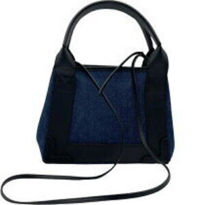 Balenciaga Cabas Navy Blue Handbag Denim Blue XS